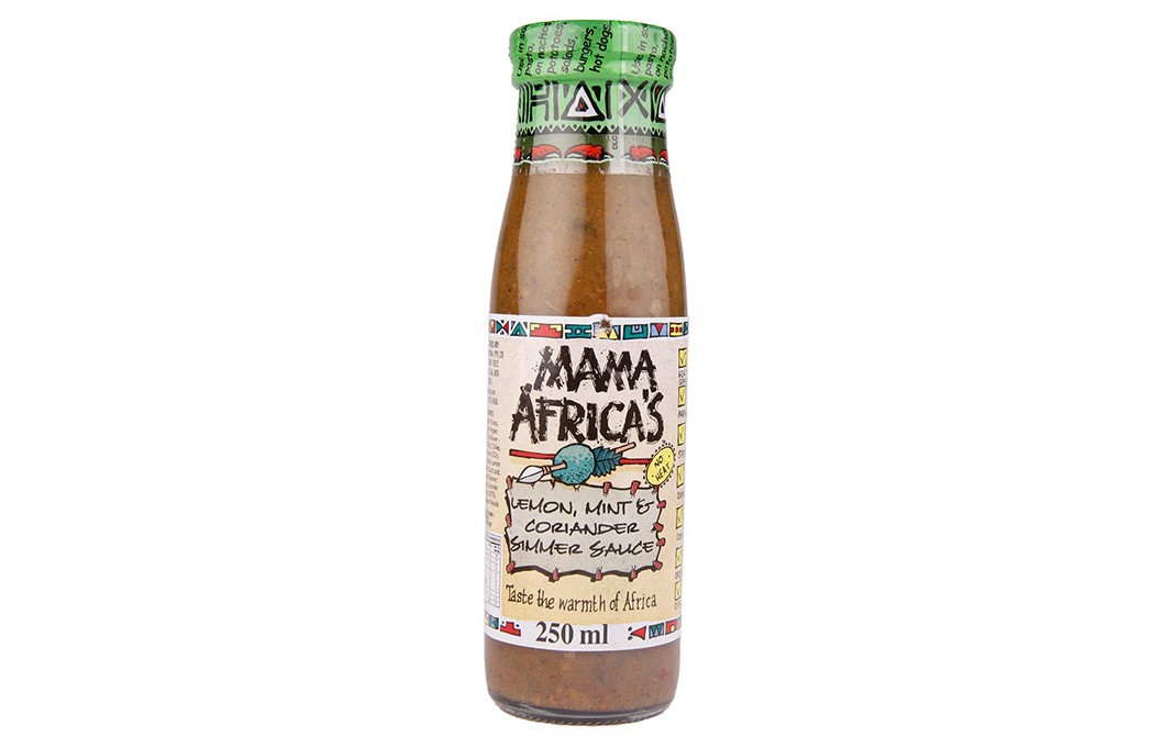 Mama Africa's Lemon Mint & Coriander Simmer Sauce   Bottle  250 millilitre